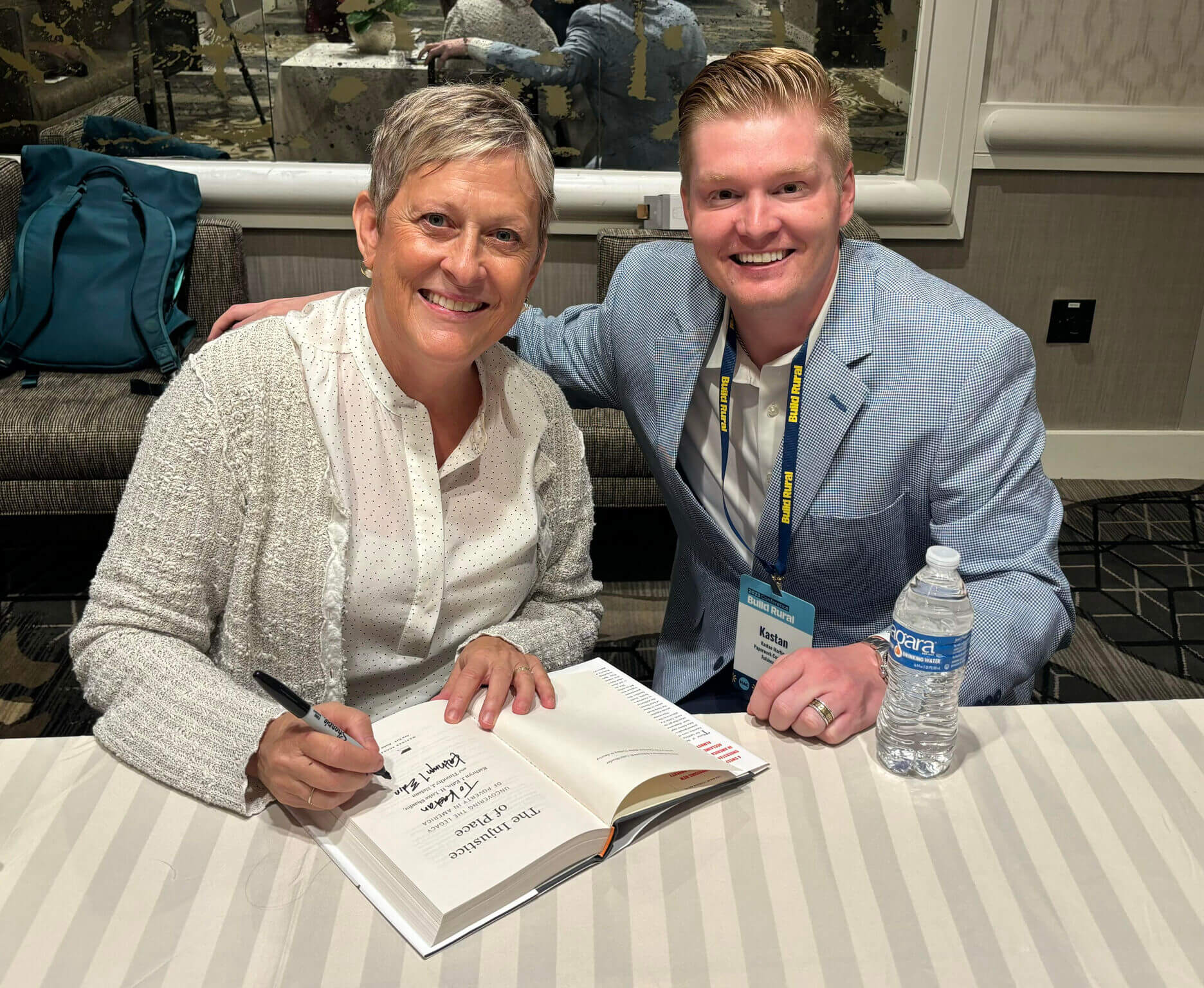 2023 National Rural Housing Conference photo of author Dr. Kathryn J. Edin and Paperwork Consulting Chief Operating Officer Kastan Martin
