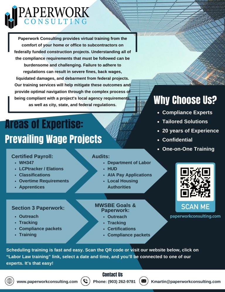 Paperwork Consulting Labor Law Training flyer